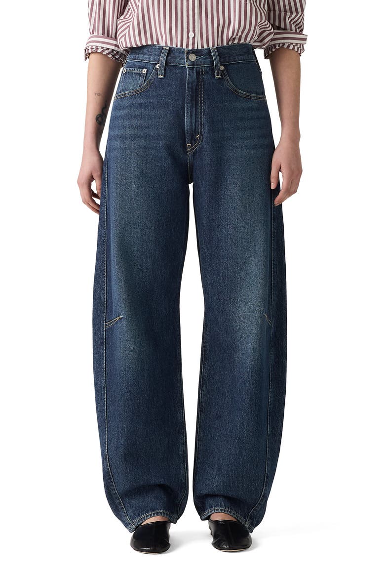 Cinch High Waist Barrel Jeans, Main, color, NEW SHADES