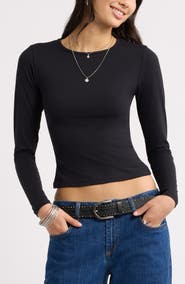 BP. Smooth Fit Long Sleeve Crewneck T-Shirt
