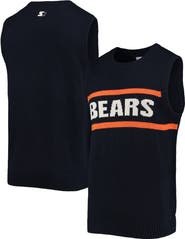 STARTER Men's Starter Navy/Orange Chicago Bears Player Sweater Vest