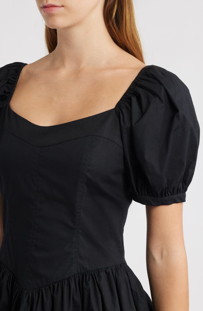 WAYF Fiona Short Sleeve Minidress, Alternate, color, Black