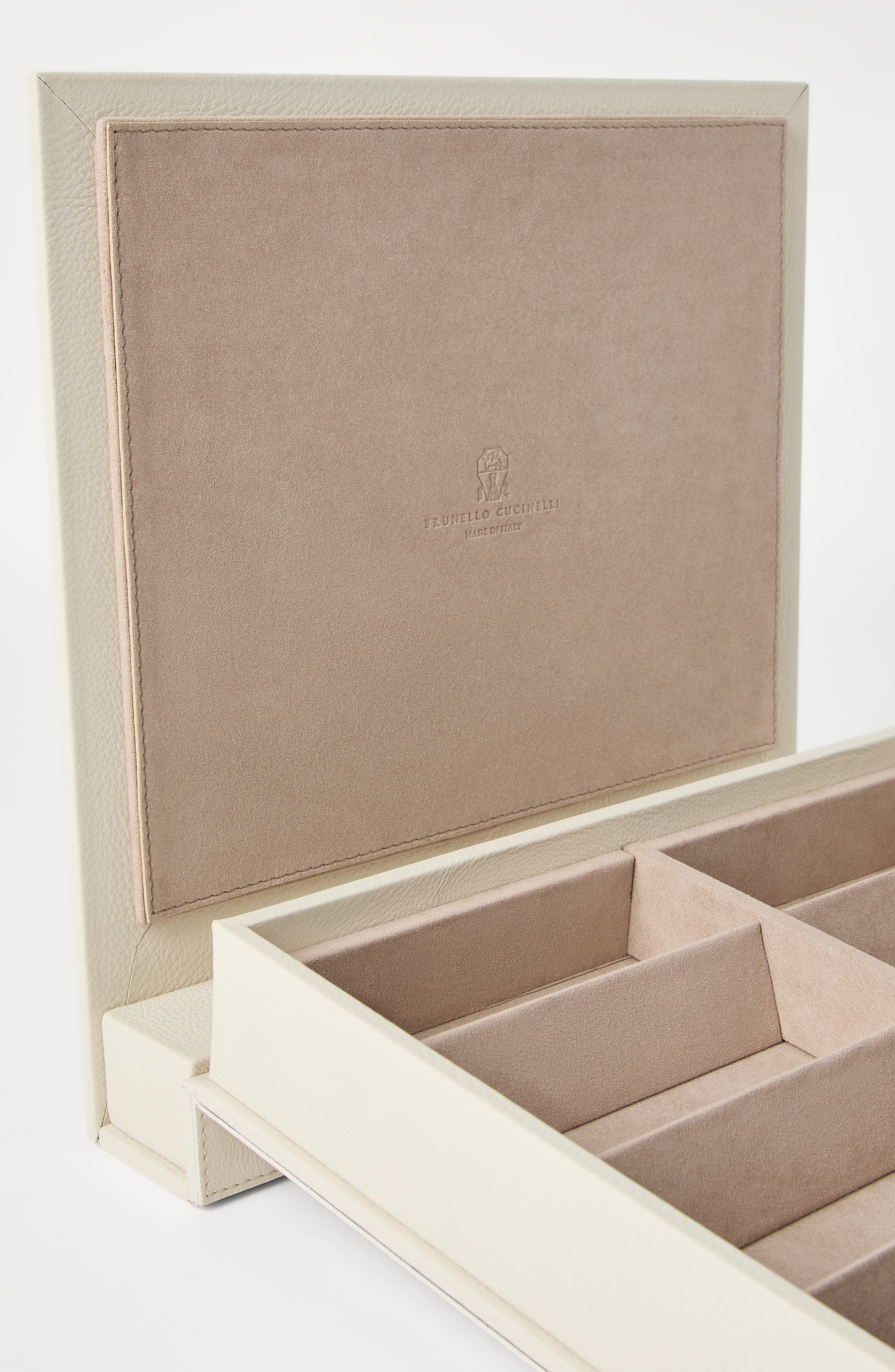 Brunello Cucinelli Calfskin glasses organizer, Alternate, color, 