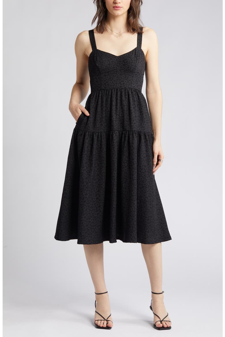 Darling Flounce Sleeveless Dress, Alternate, color, BLACK