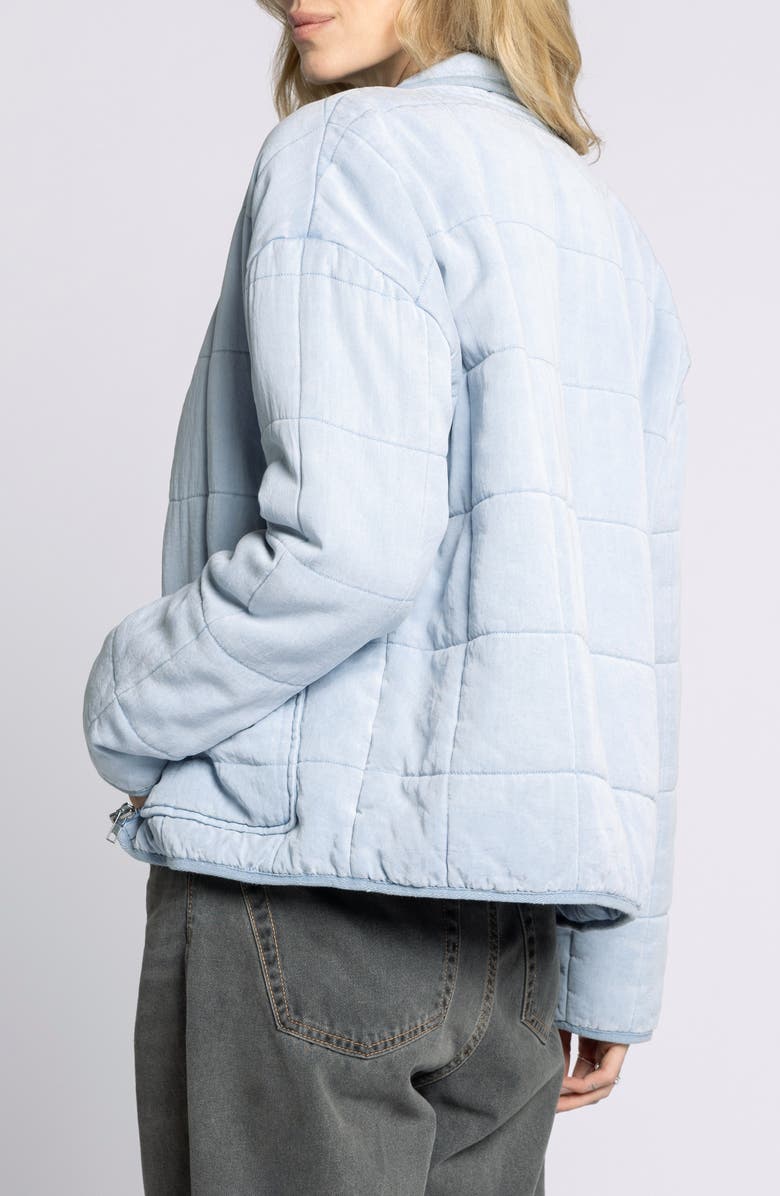 Thread & Supply Brina Quilted Jacket, Alternate, color, Light Denim