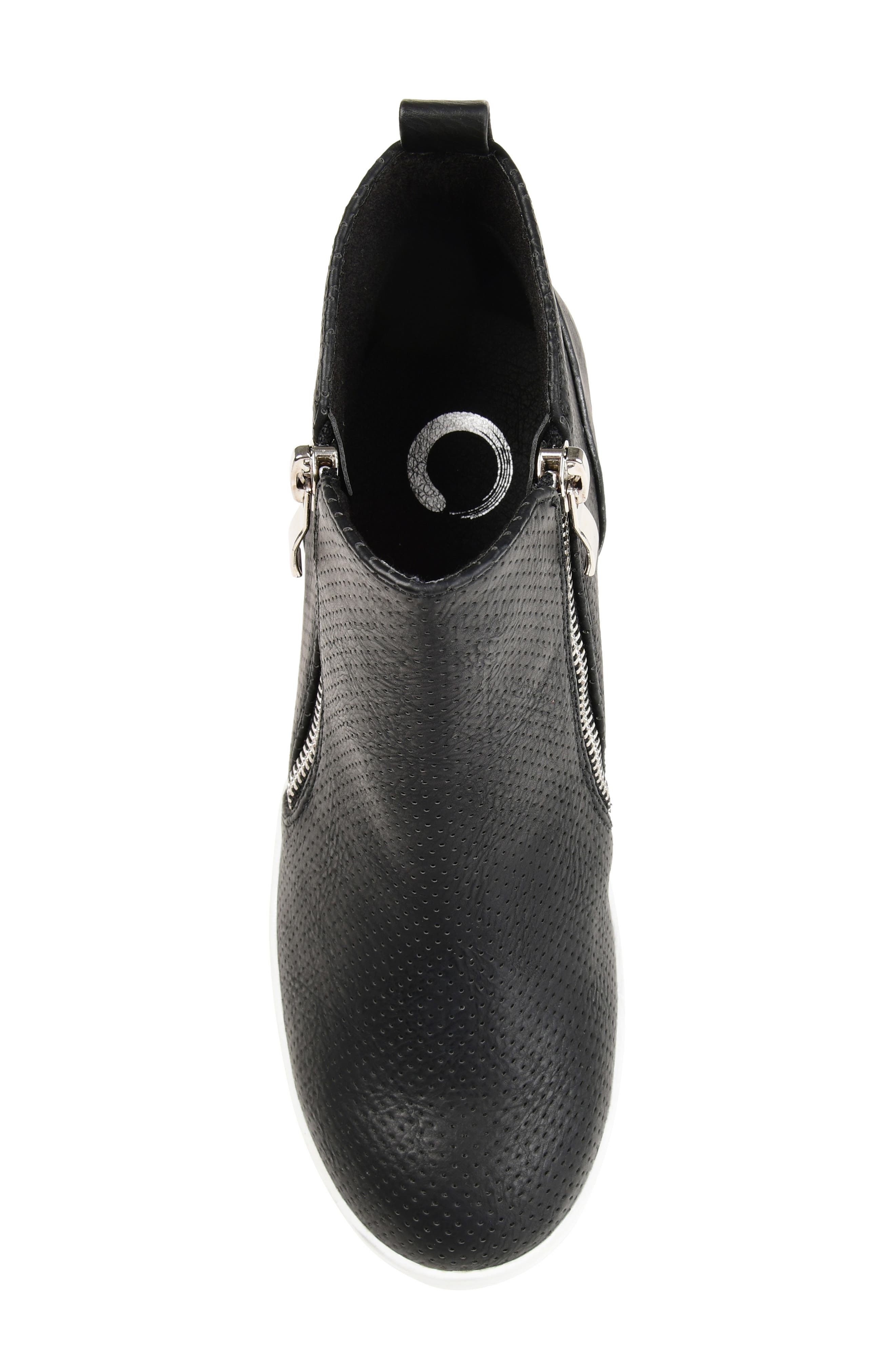 Journee Collection JOURNEE Pennelope Wedge Heel Sneaker, Alternate, color, Black