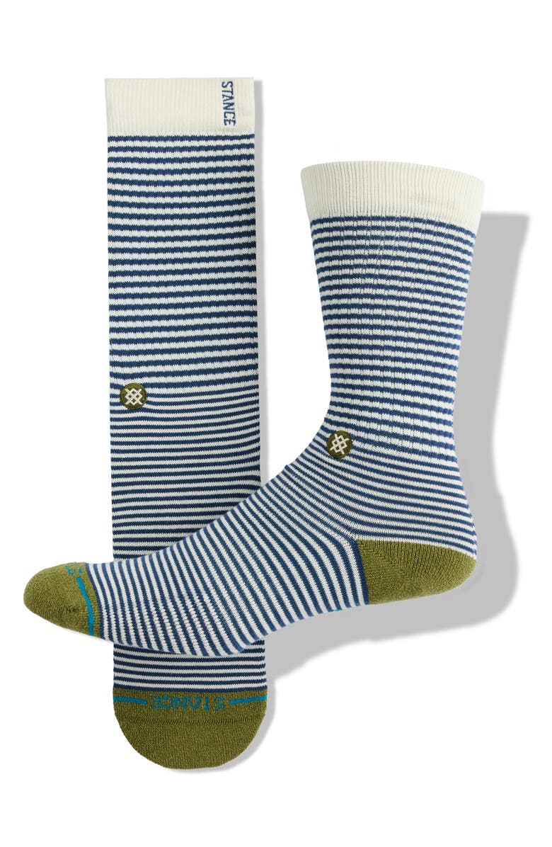 Stance Mini Bar Crew Socks, Alternate, color, Olive