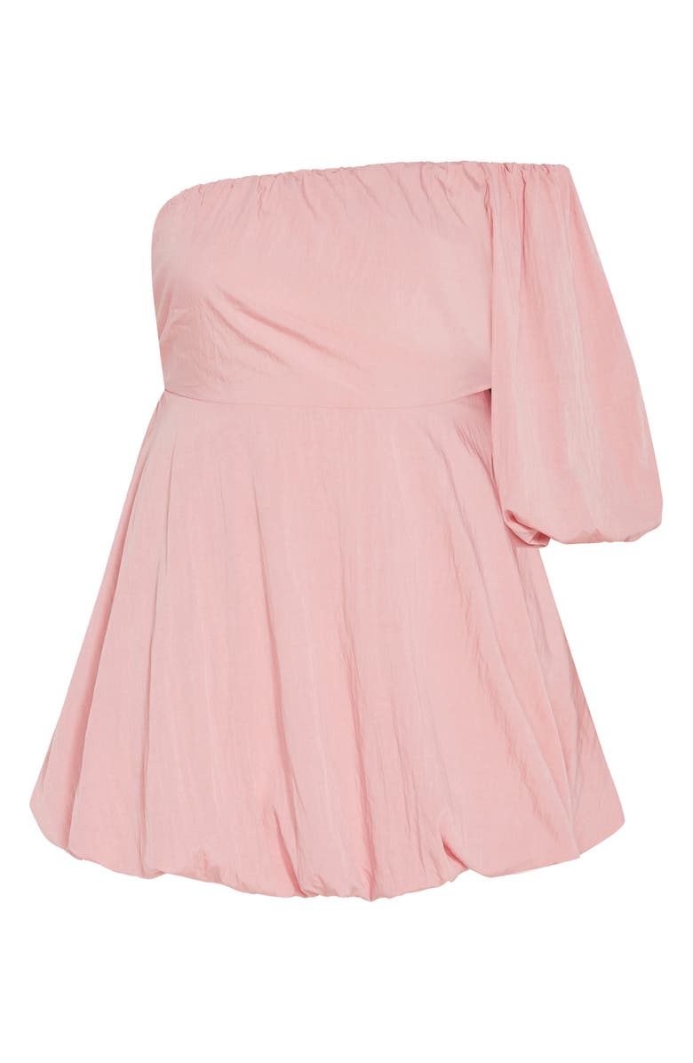 City Chic Mercy One Shoulder Minidress, Alternate, color, Pout