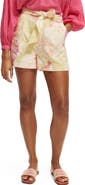 Scotch & Soda Floral Organic Cotton & Linen Shorts