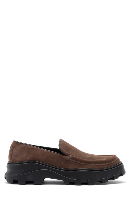 Stuart Weitzman Anders Platform Slip-on Shoe In Brown