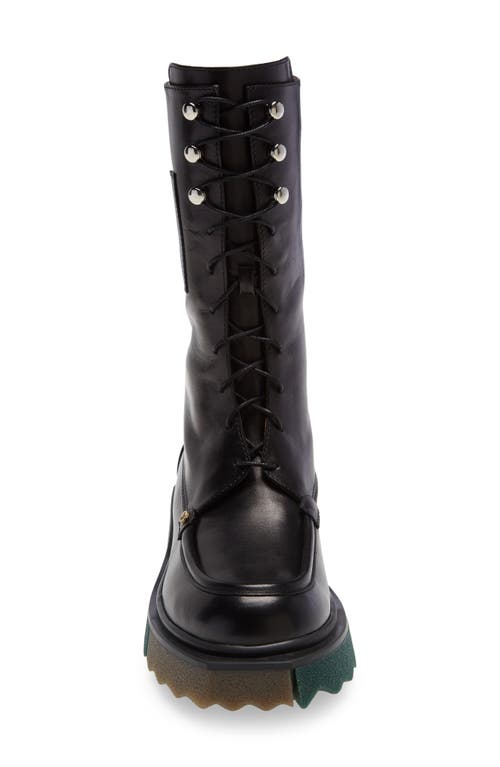 Off-white Sponge Sole Pocket Combat Boot In Black
