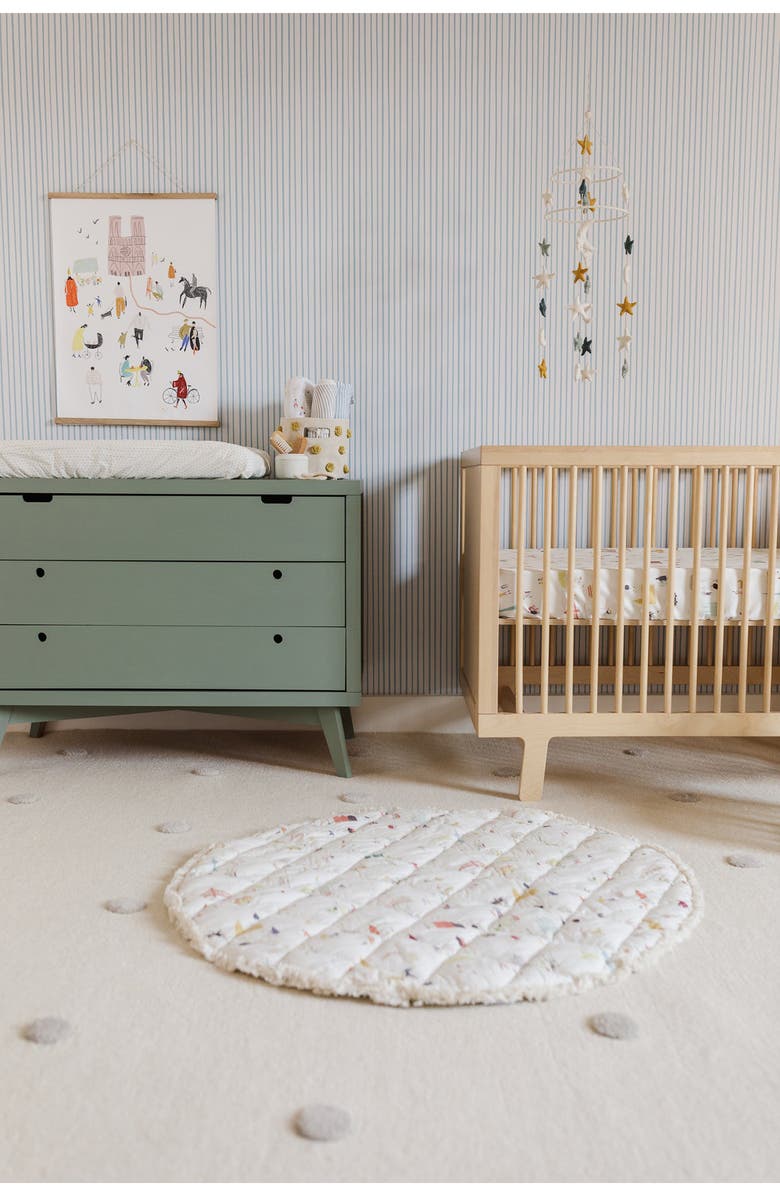 Pehr Into the Wild Round Reversible Play Mat, Alternate, color, Ivory