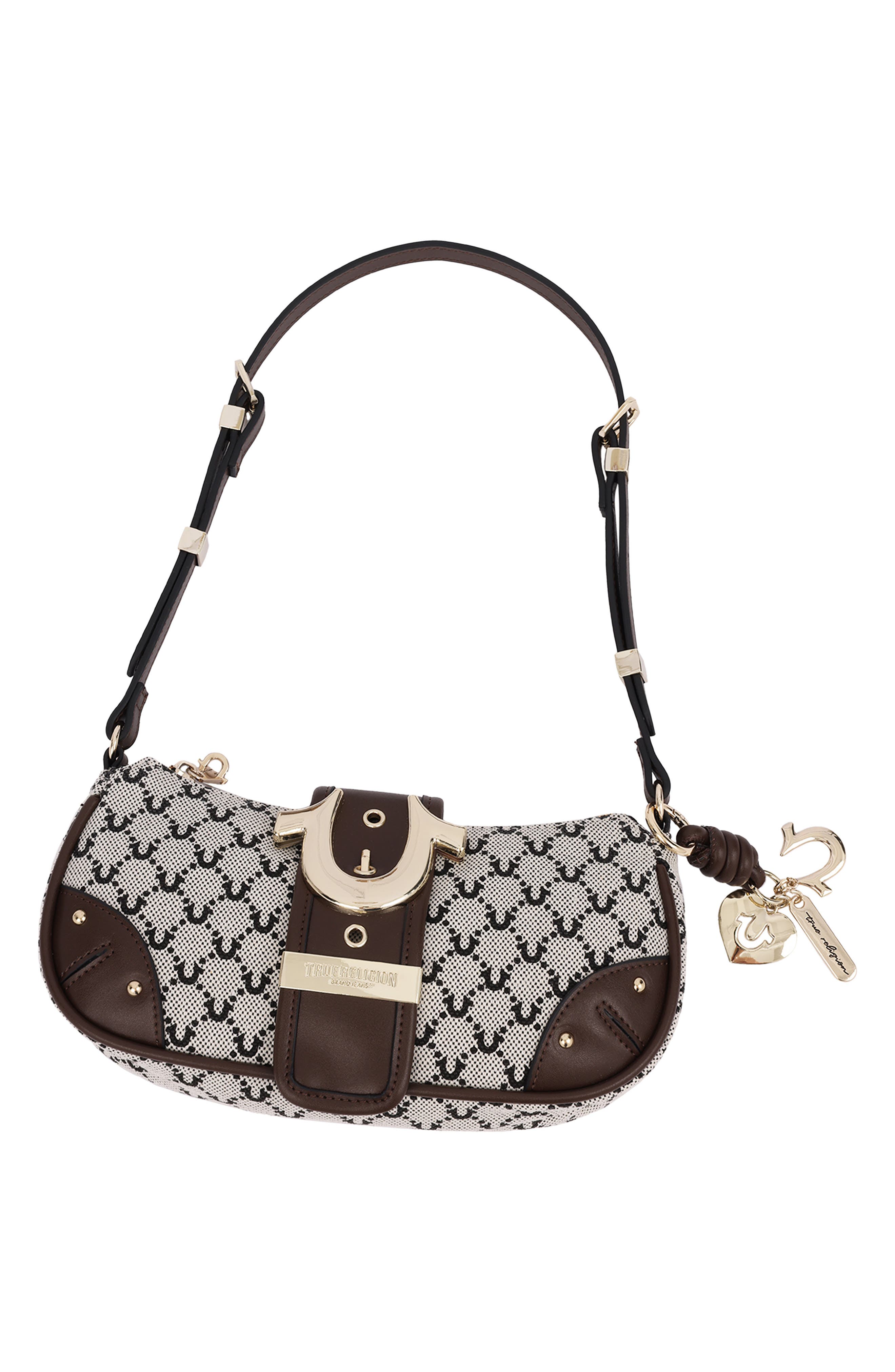 Signature Horseshoe Zip Top Bag, Alternate, color, CHOCOLATE
