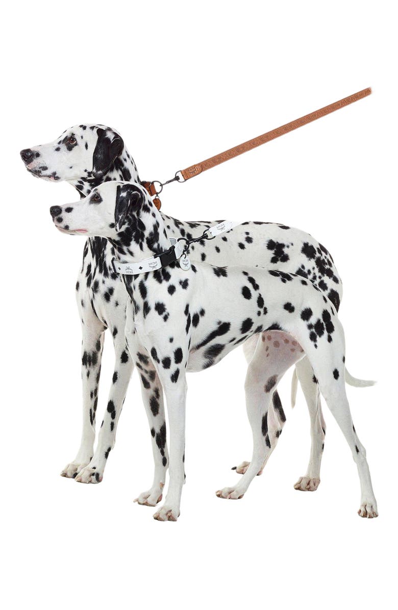 MCM Pet Leash in Visetos, Alternate, color, White
