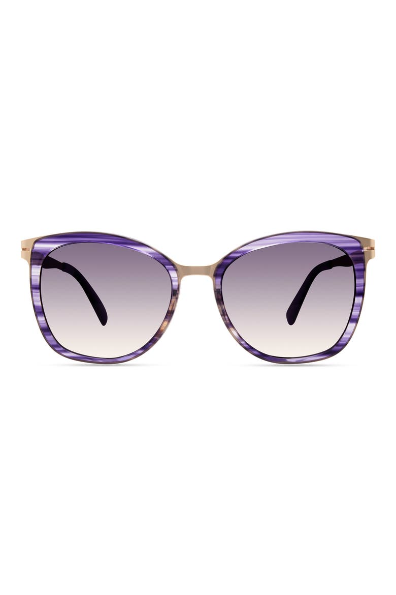 Round Sunglasses, Main, color, PURPLE STRIPE
