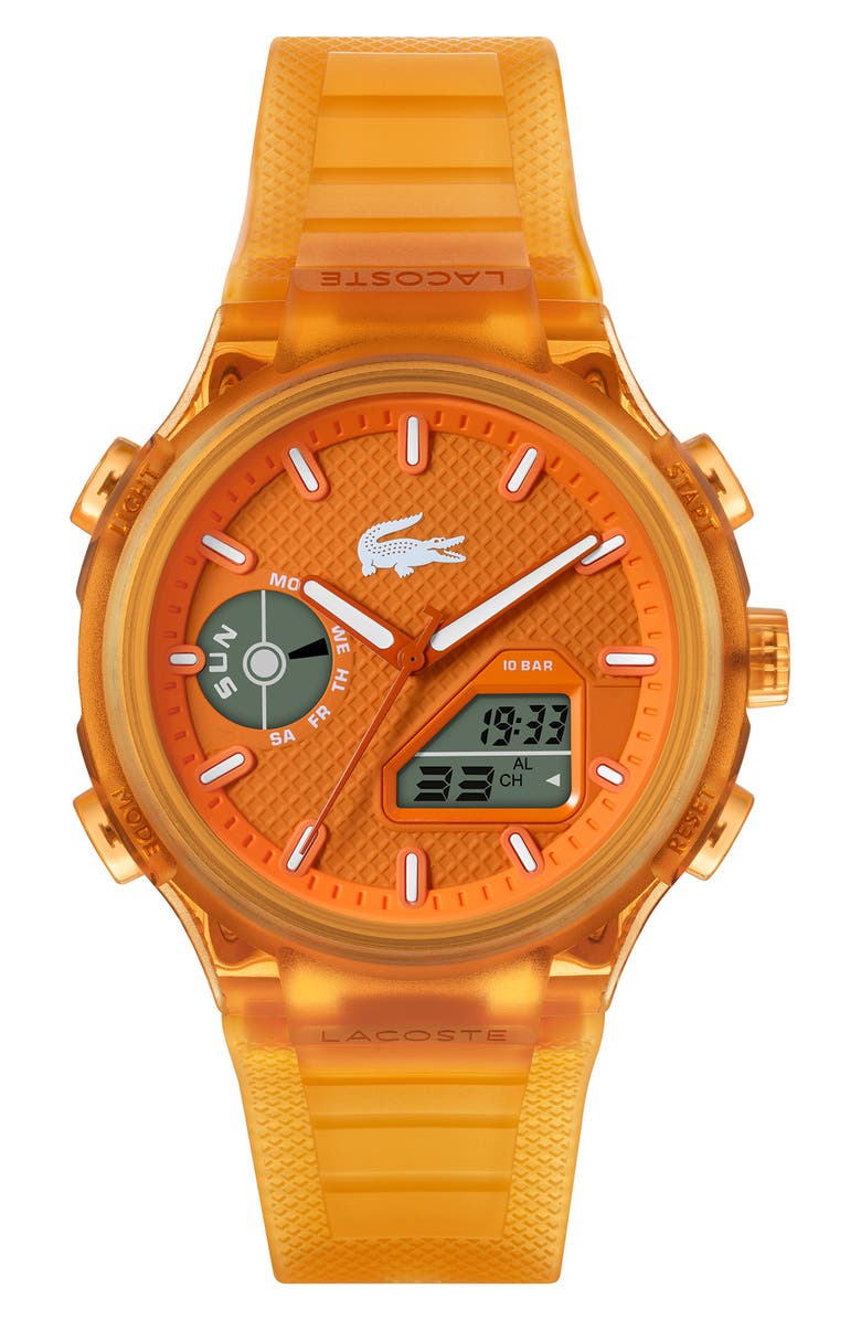 Lacoste LC33 Silicone Strap Watch, 44mm, Main, color, 