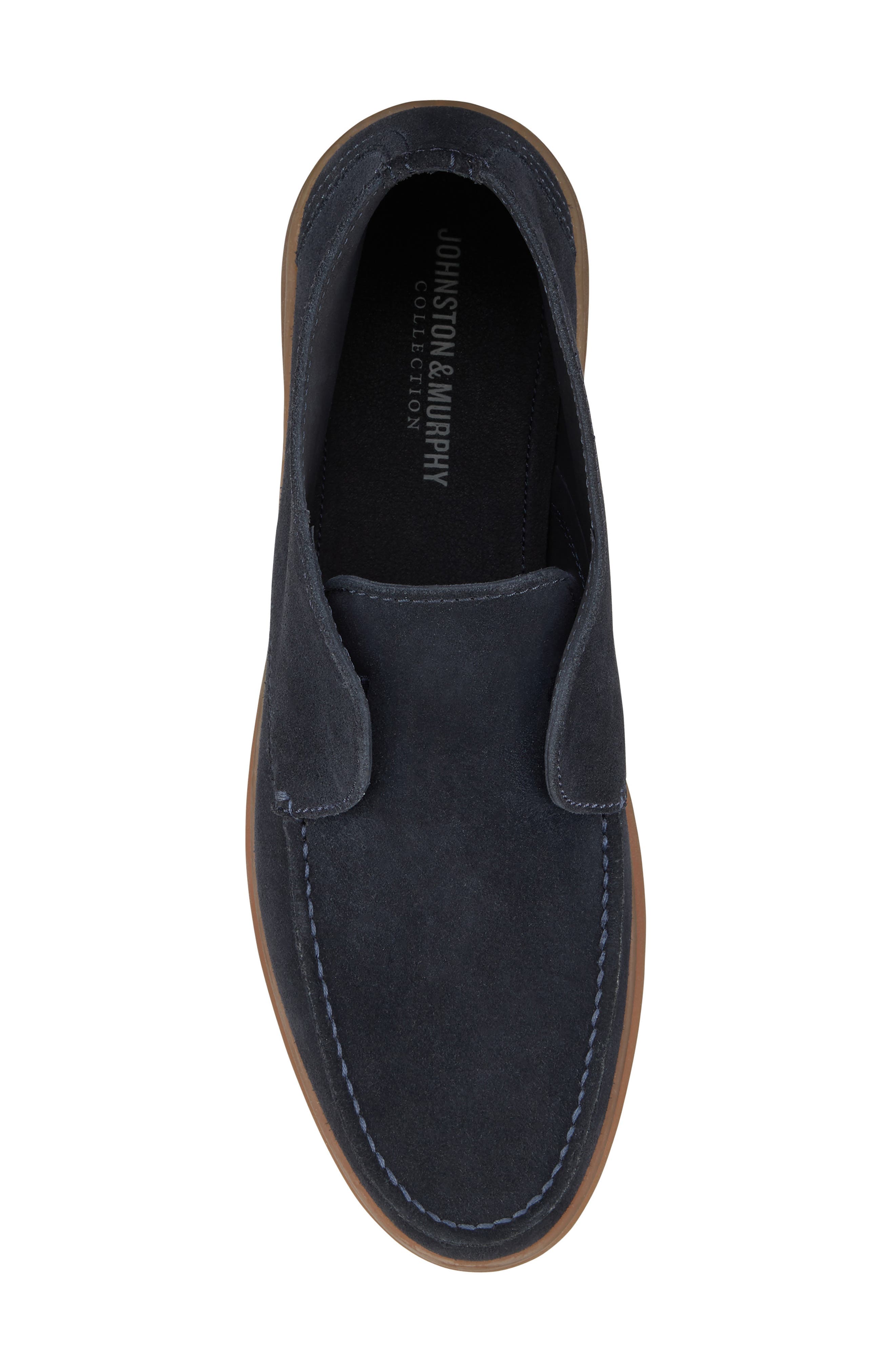 JOHNSTON & MURPHY COLLECTION Marlow Laceless Chukka Boot, Alternate, color, Navy English Suede