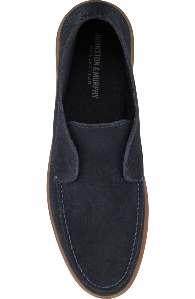JOHNSTON & MURPHY COLLECTION Marlow Laceless Chukka Boot, Alternate, color, Navy English Suede