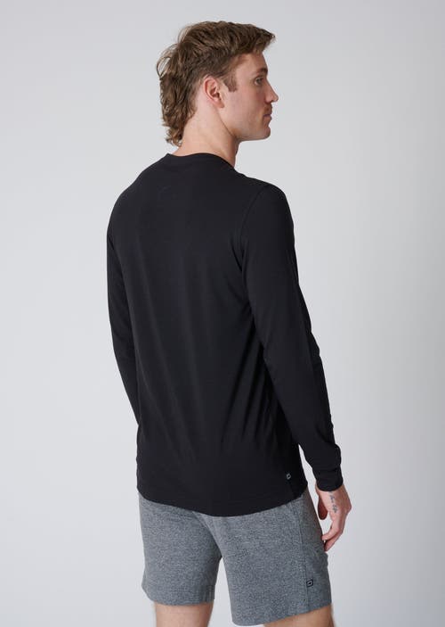 Leisure Lab Long Sleeve Everyday T-shirt In Matte Black