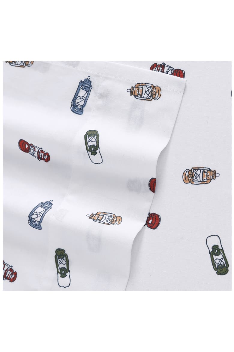Explore Lantern Cotton Sheet Set, Alternate, color, WHITE/ MULTI