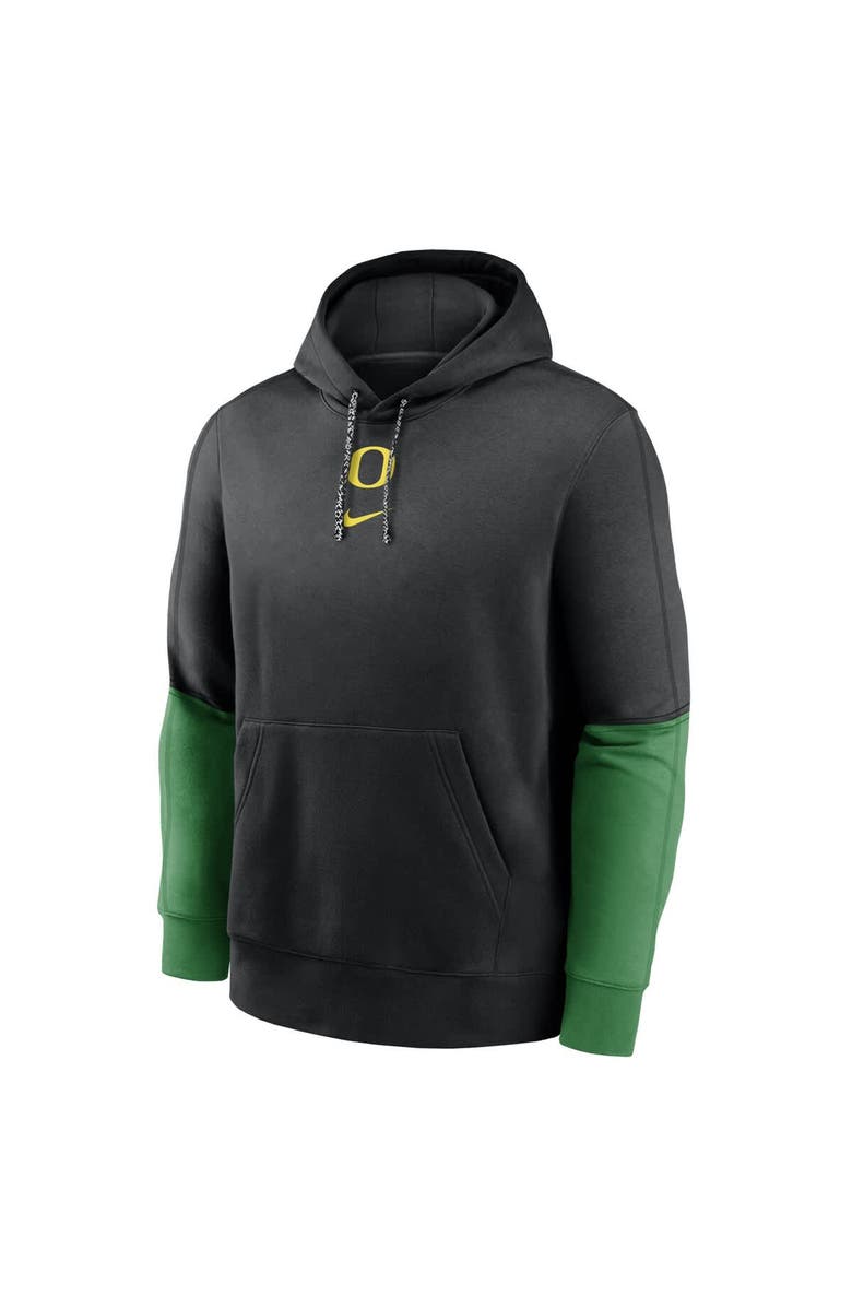 Nike Men's Nike Black/Green Oregon Ducks 2024 Sideline Club Pullover Hoodie, Alternate, color, 