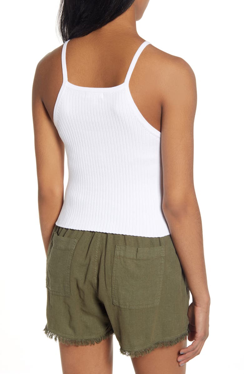 BP. Square Neck Ribbed Tank Top, Alternate, color, 