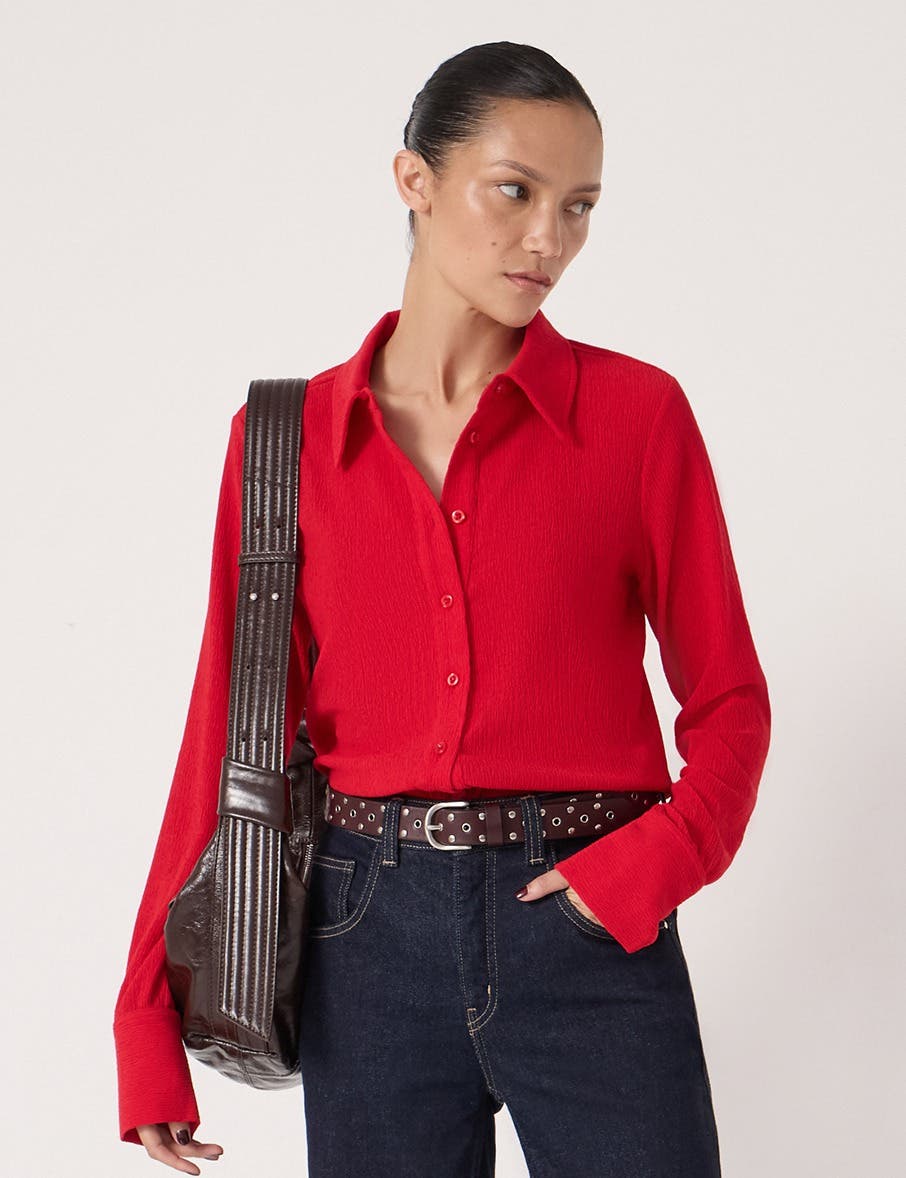 Textured Slim Shirt - image 3