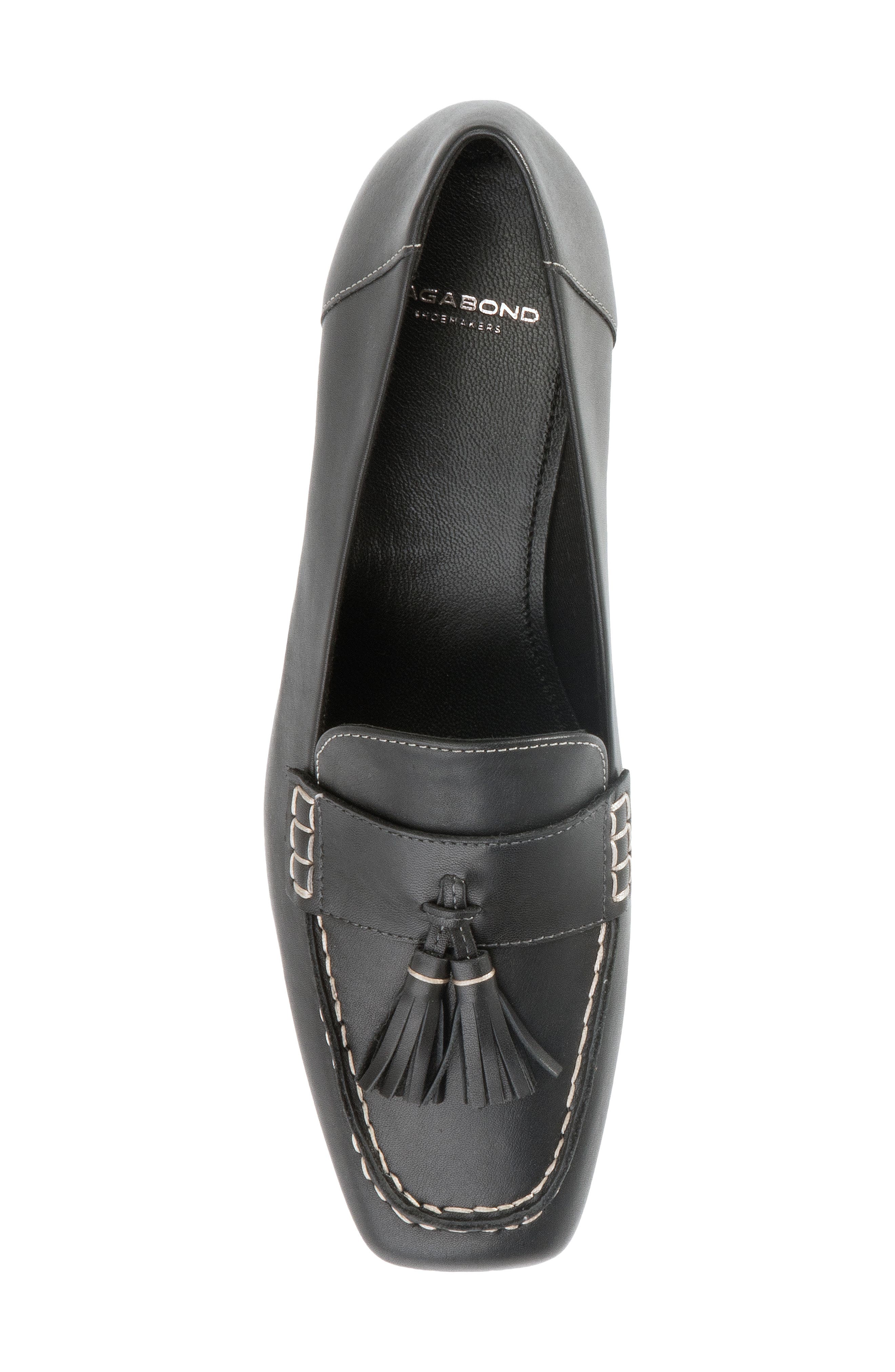 Vagabond Shoemakers Debbi Tassel Loafer, Alternate, color, Black/ White