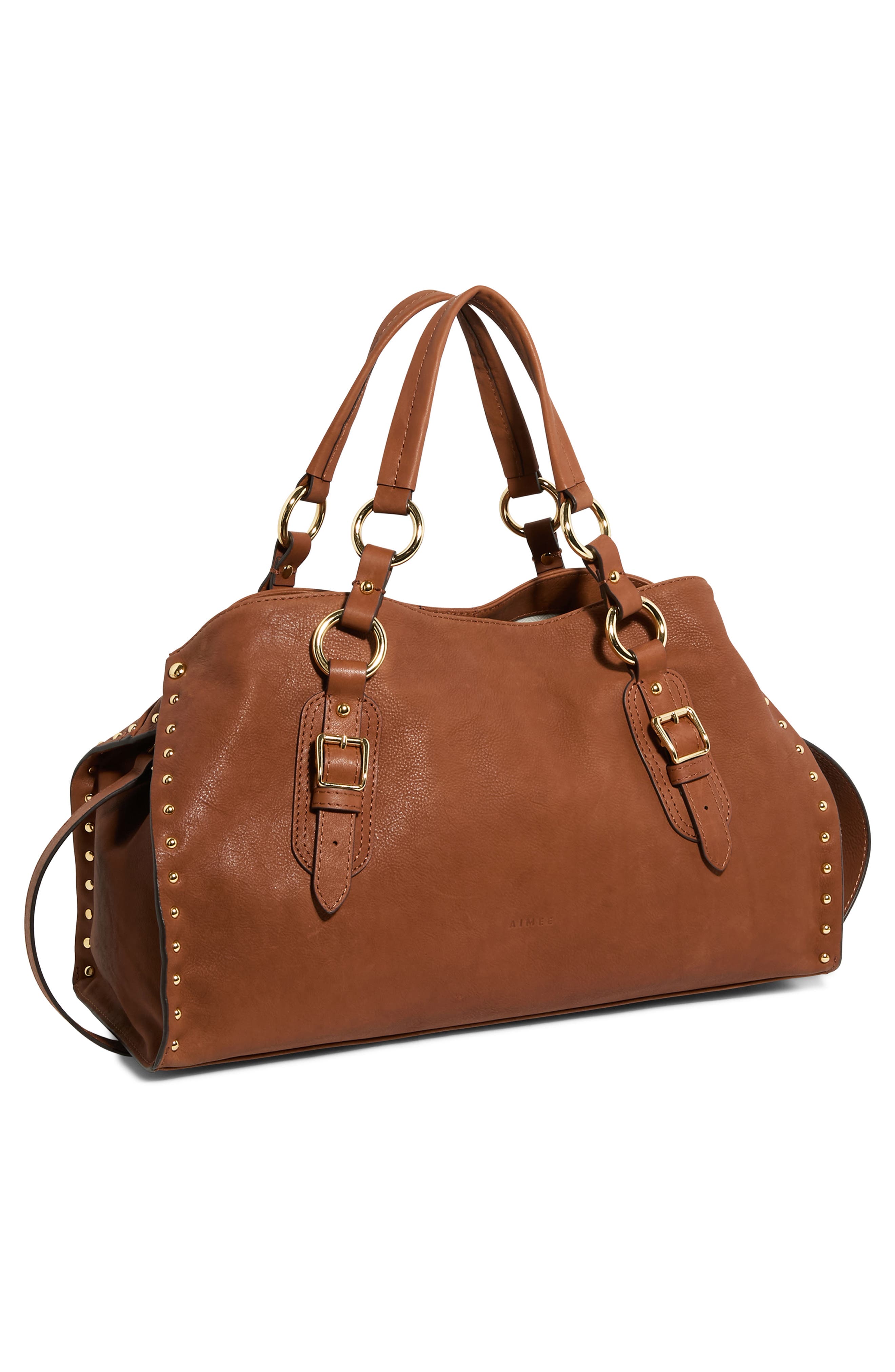 Large Rodeo Leather Satchel, Alternate, color, CHESTNUT