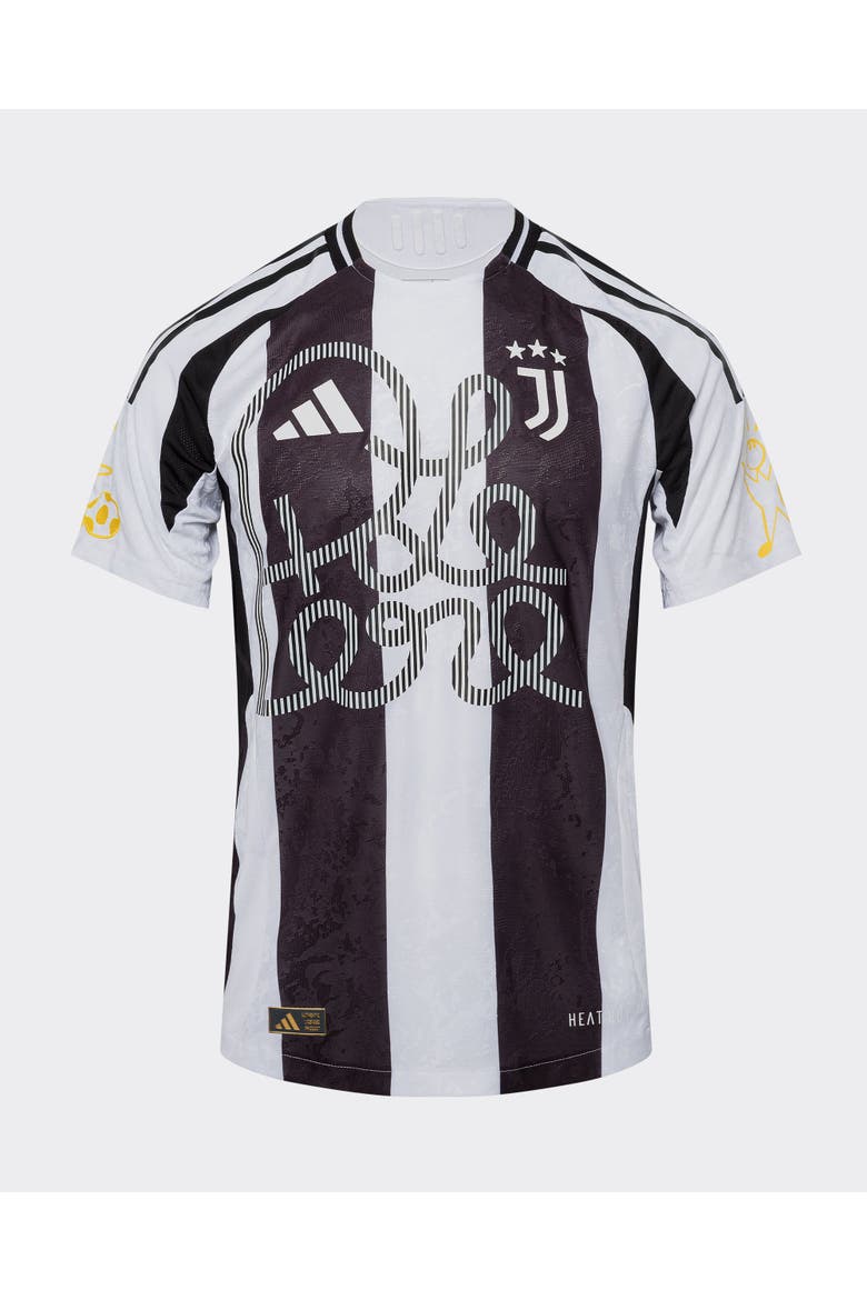 Juventus x Adidas Embroidered Home Jersey, Main, color, Black/White
