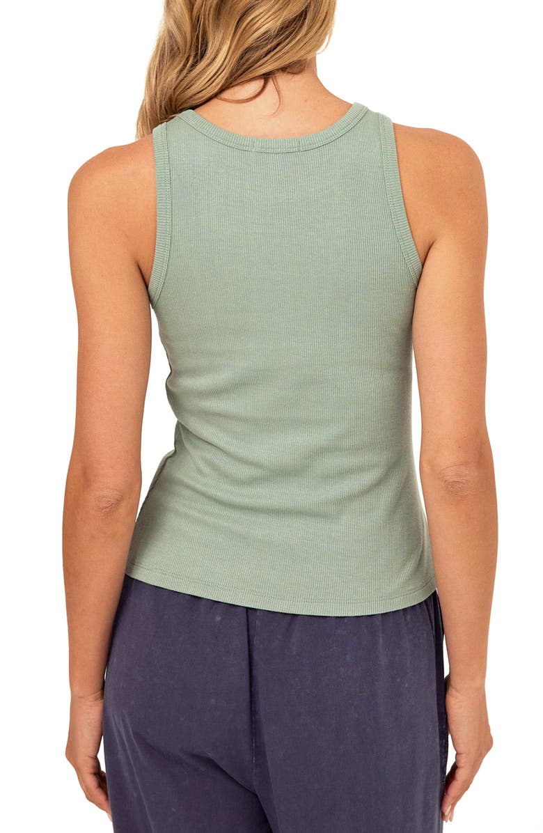 Threads 4 Thought Bailey Feather Ribbed Tank, Alternate, color, Wasabi