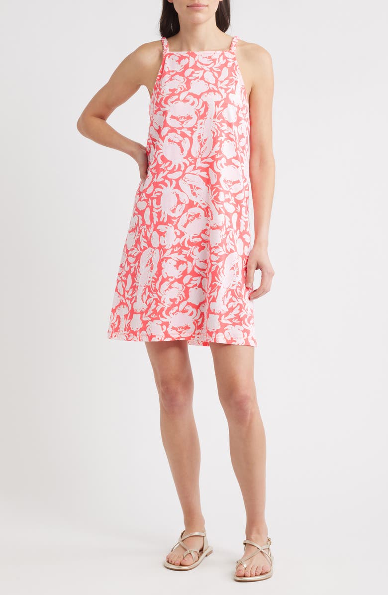 Lilly Pulitzer<sup>®</sup> Kyleigh Cotton Dress, Main, color, Cane Coral Crab Collab