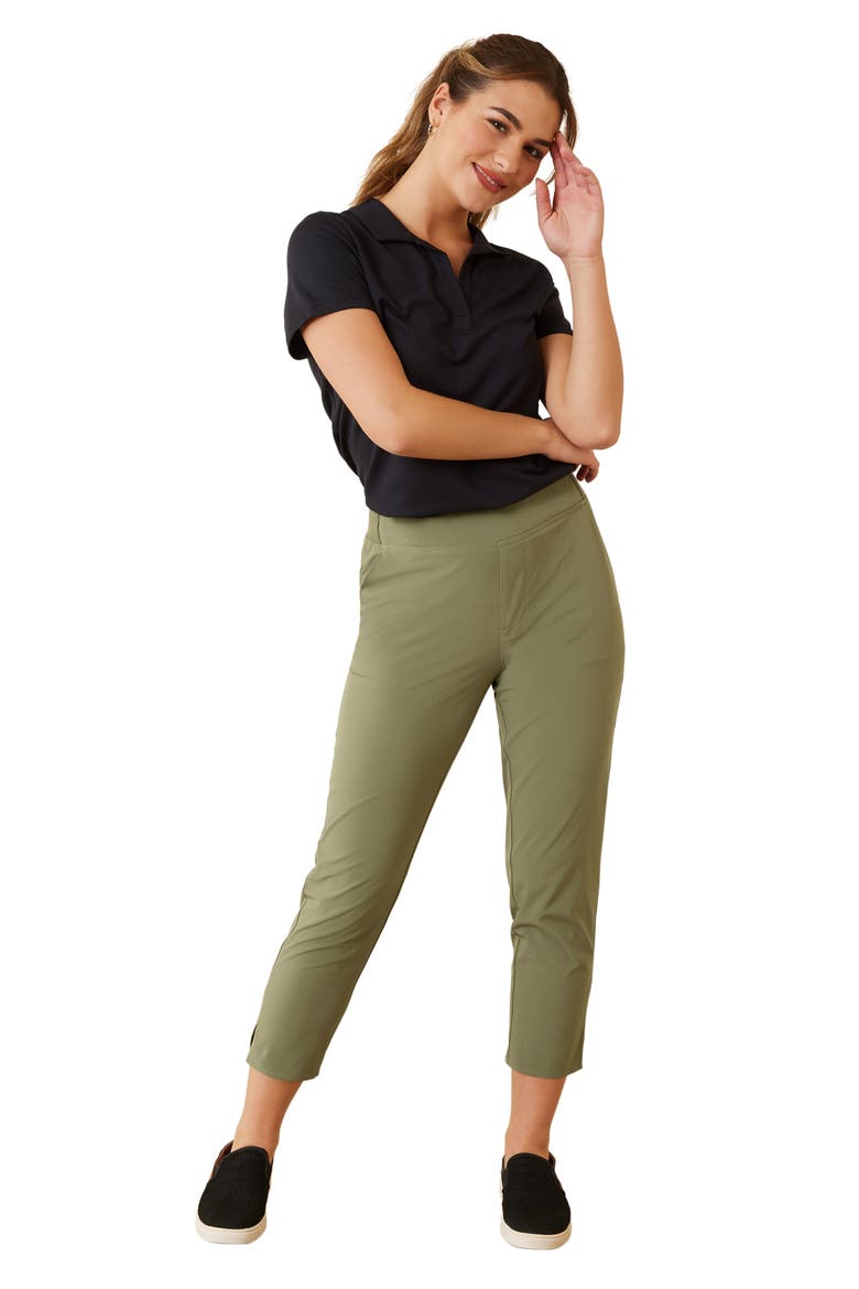 Alicia Easy Crop Pants, Alternate, color, TEA LEAF