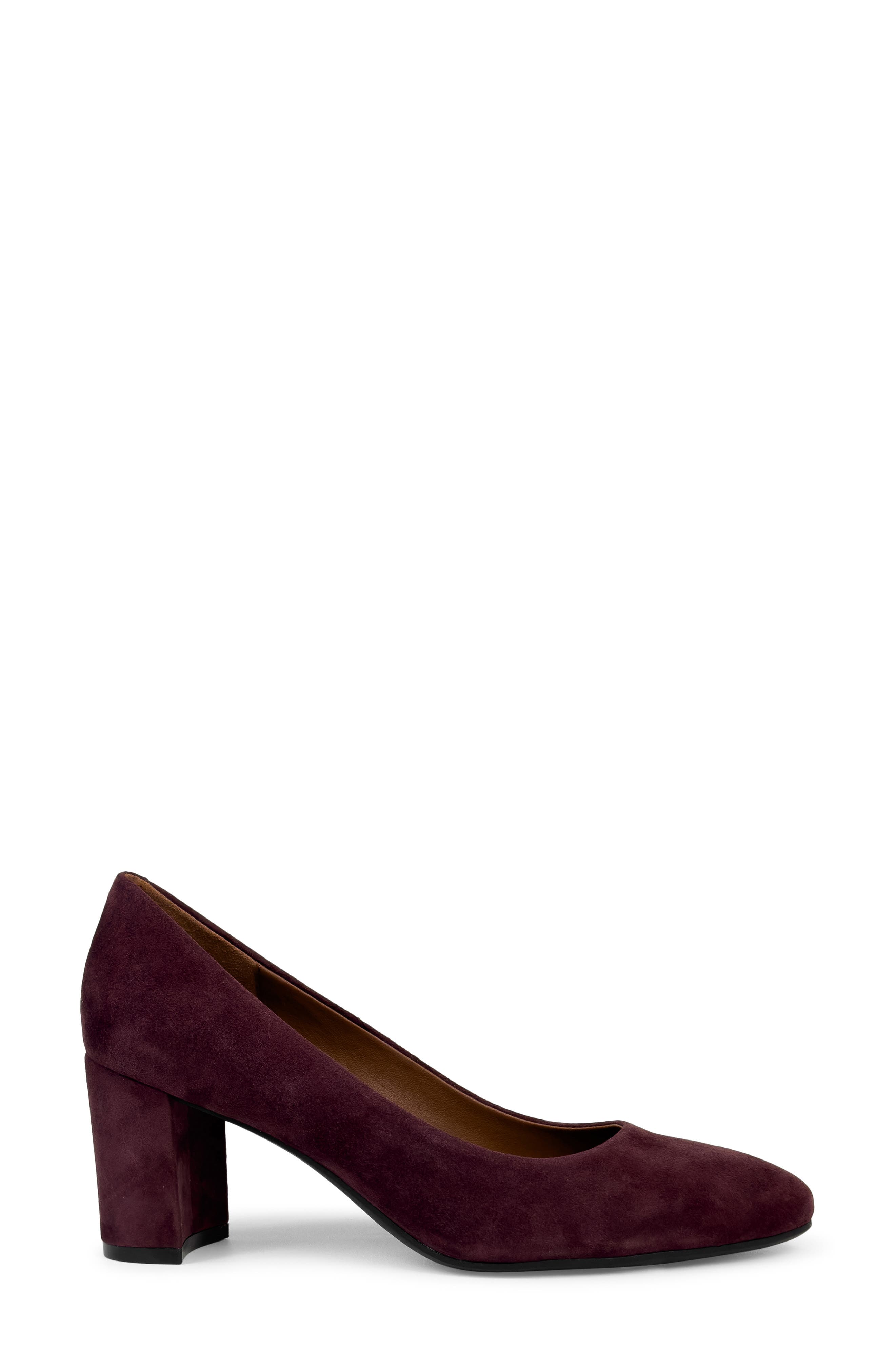 Aerosoles Betsy Almond Toe Pump, Alternate, color, Fig Suede