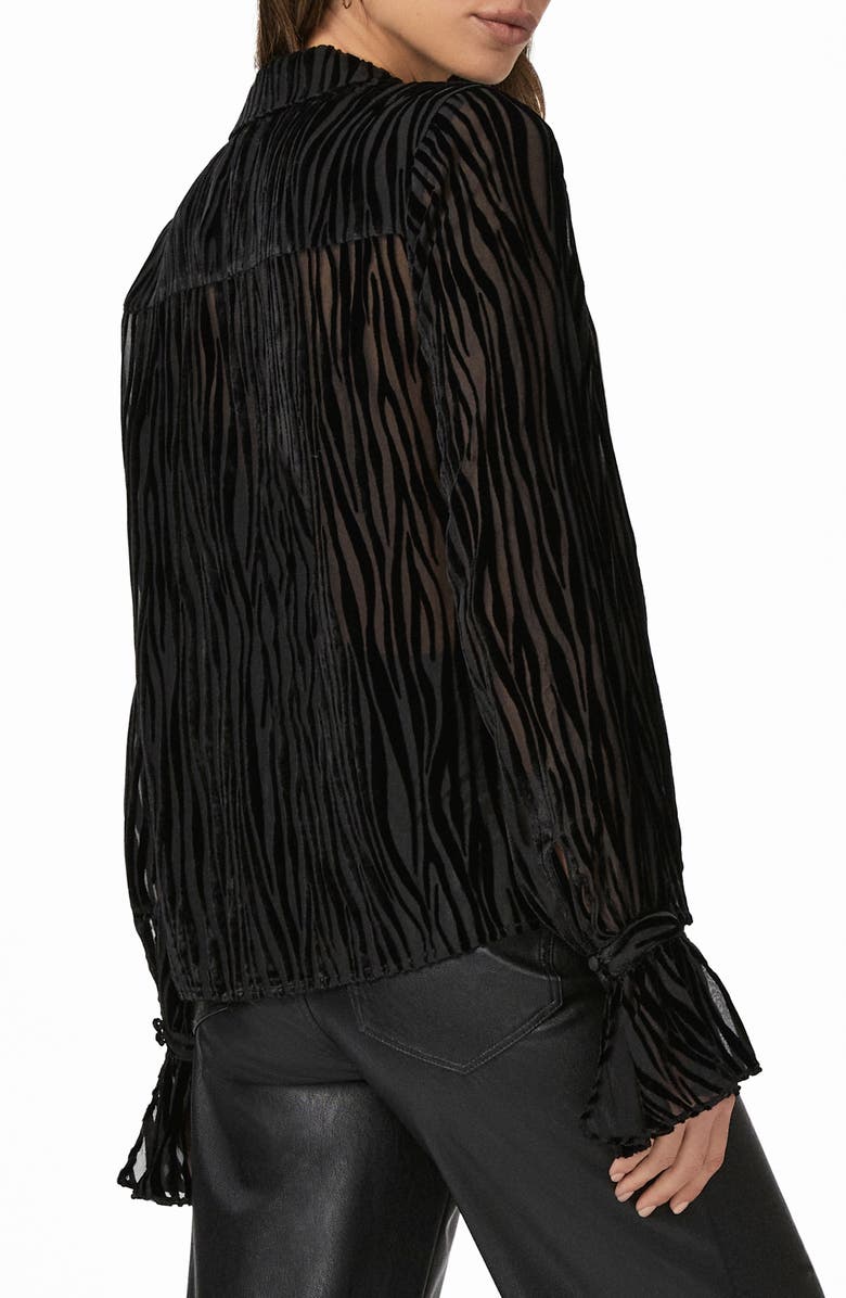 PAIGE Benet Sheer Animal Stripe Top, Alternate, color,