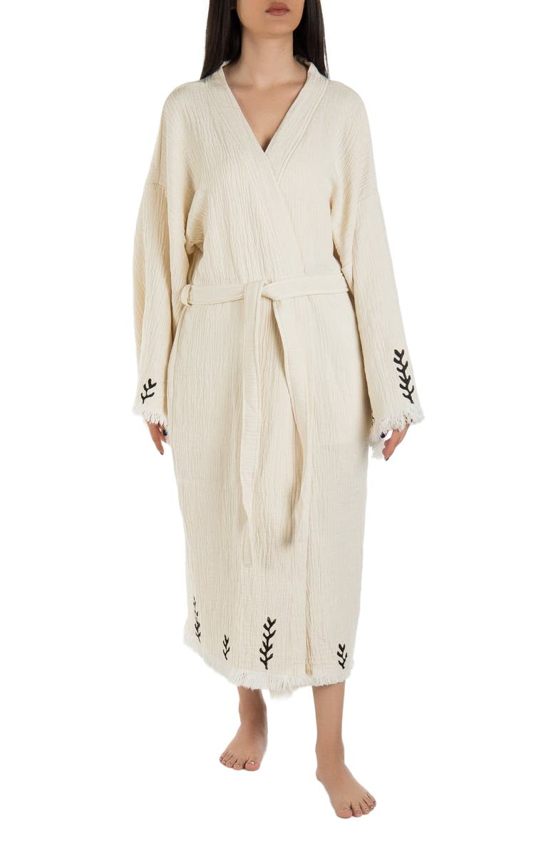 Forever & Always Shoes Sol - Sun Pattern Handmade Cotton Robe Cover-Up, Alternate, color, Off-White