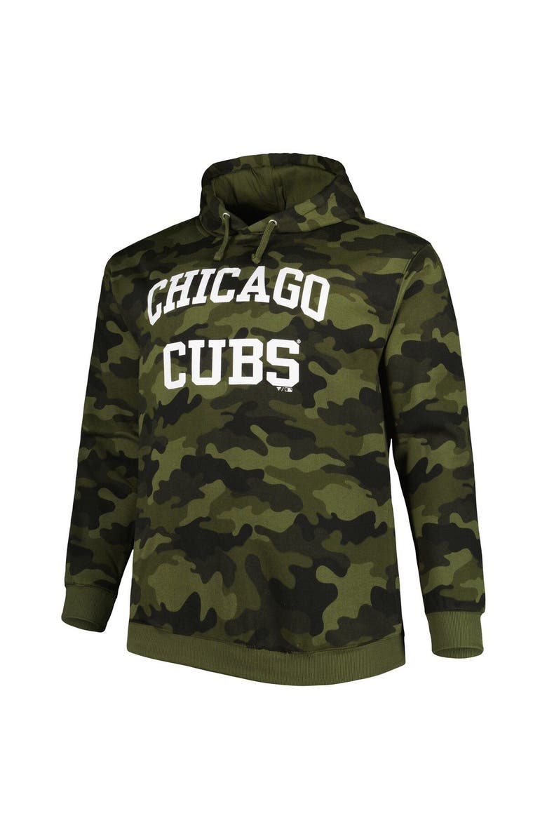 PROFILE Men's Camo Chicago Cubs Allover Print Pullover Hoodie, Alternate, color, 
