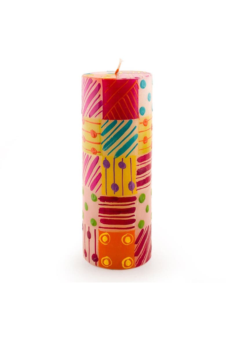 Carousel Painted Pillar Candle, Main, color, Carousel - 3x8"