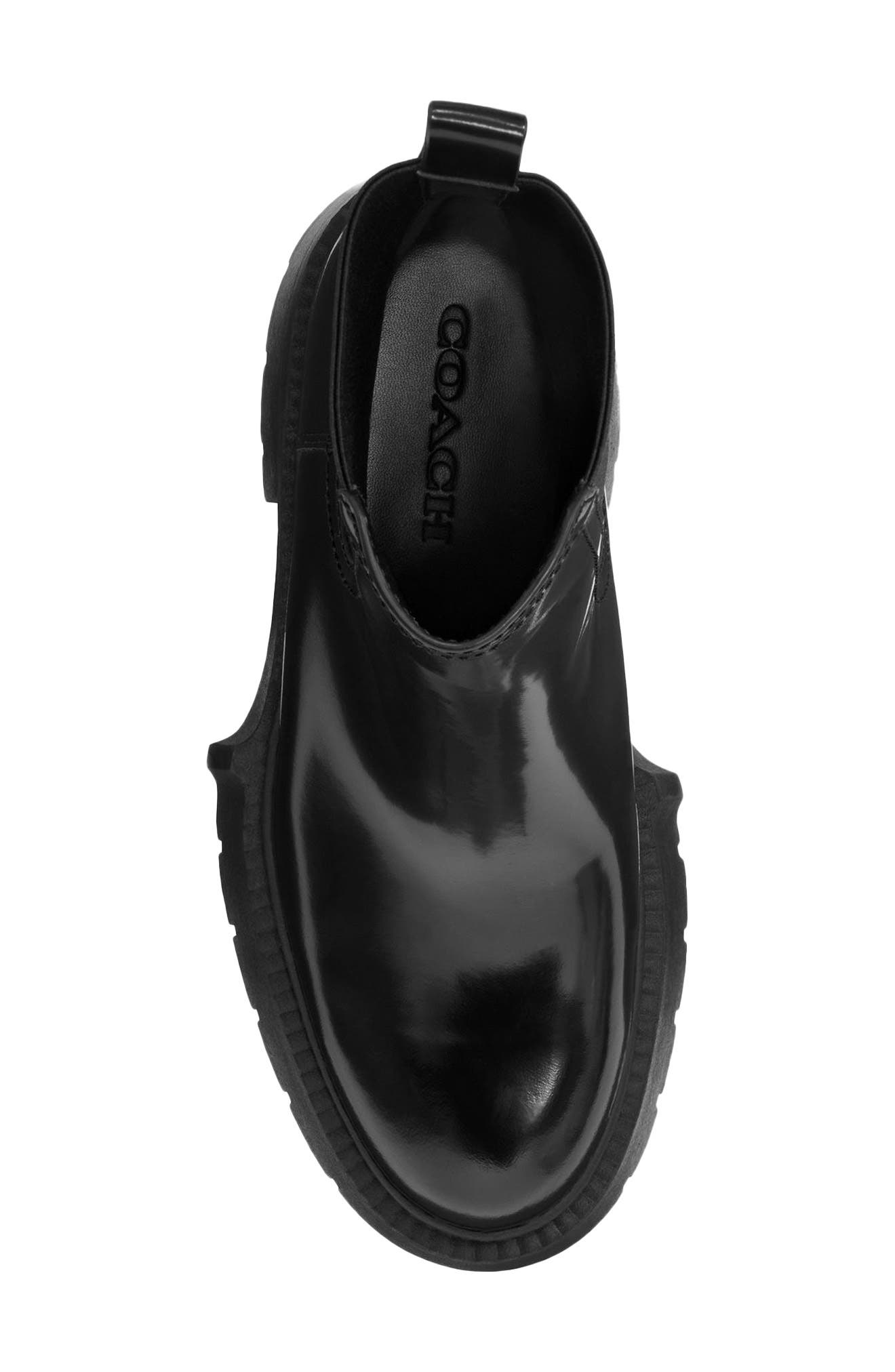 COACH Leah Platform Chelsea Boot, Alternate, color, Black
