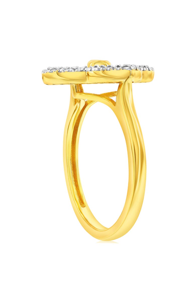 SIMONA Cubic Zirconia Border Flower Ring, Alternate, color, Two-Tone