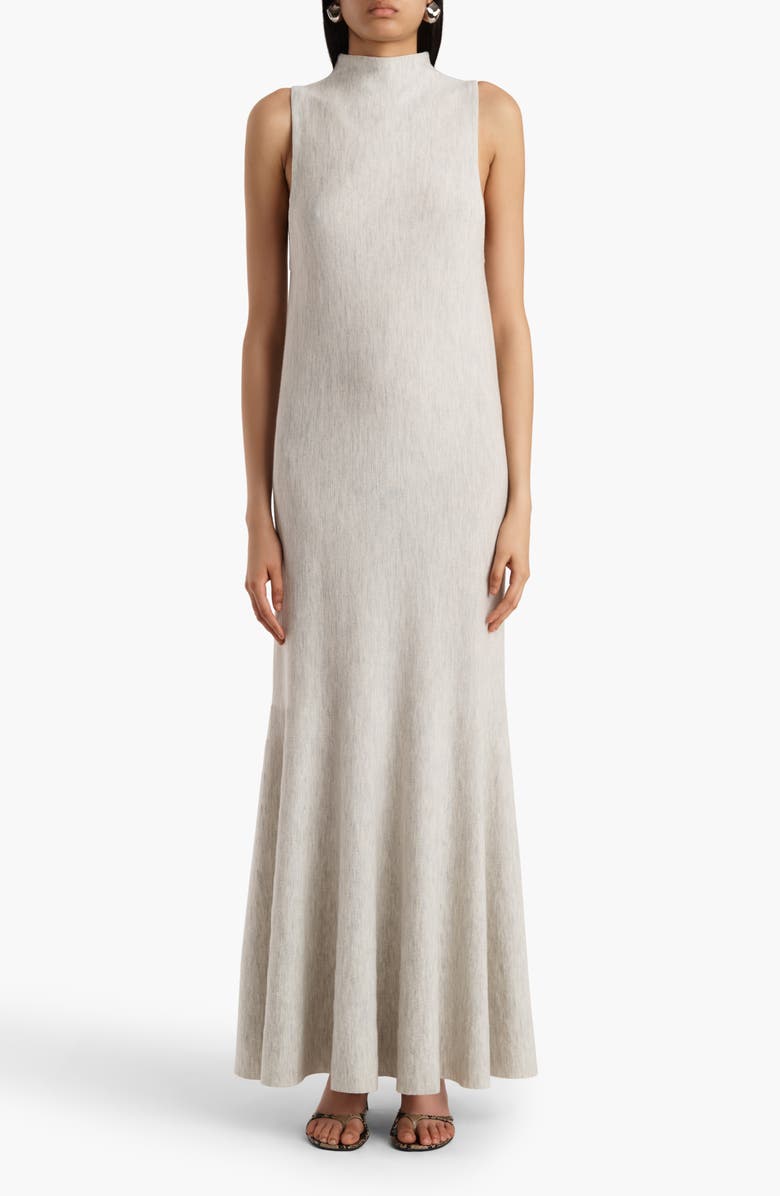 Khaite Margo Sleeveless Wool Knit Dress, Main, color, Cloud