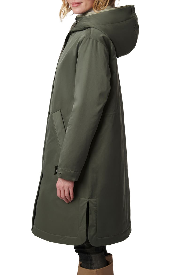 Hooded Raincoat with Removable Hooded Bib, Alternate, color, DUSTY OLIVE/ SAGE
