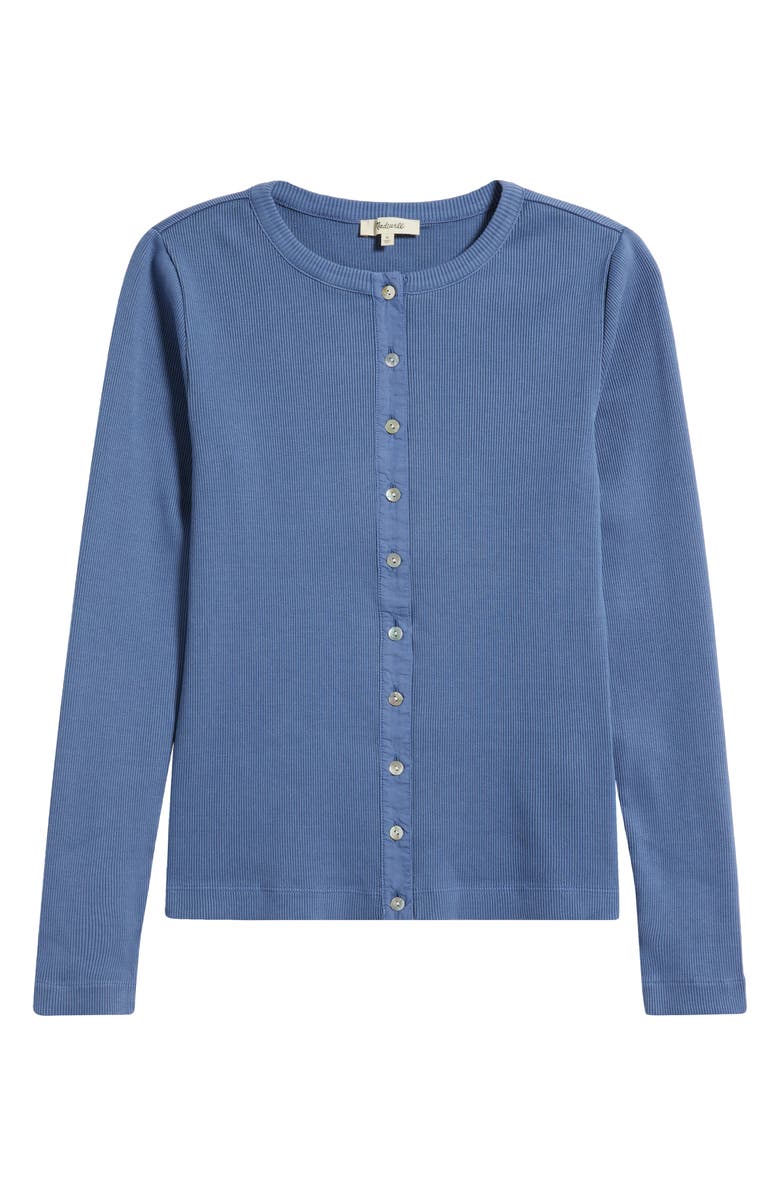 Madewell Garment Dyed Rib Cardigan, Alternate, color,