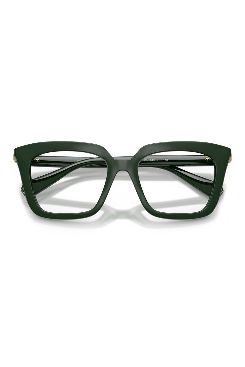 51mm Square Optical Glasses, Alternate, color, GREEN/ DEMO LENS
