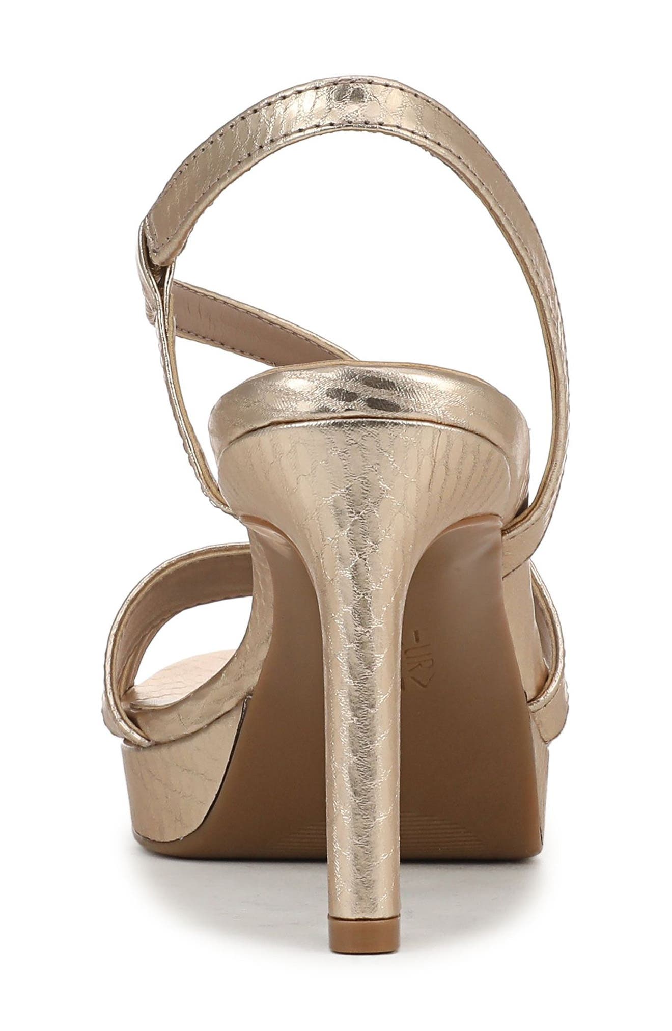 Abby Platform Slingback Sandal, Alternate, color, CHAMPAGNE FAUX LEATHER