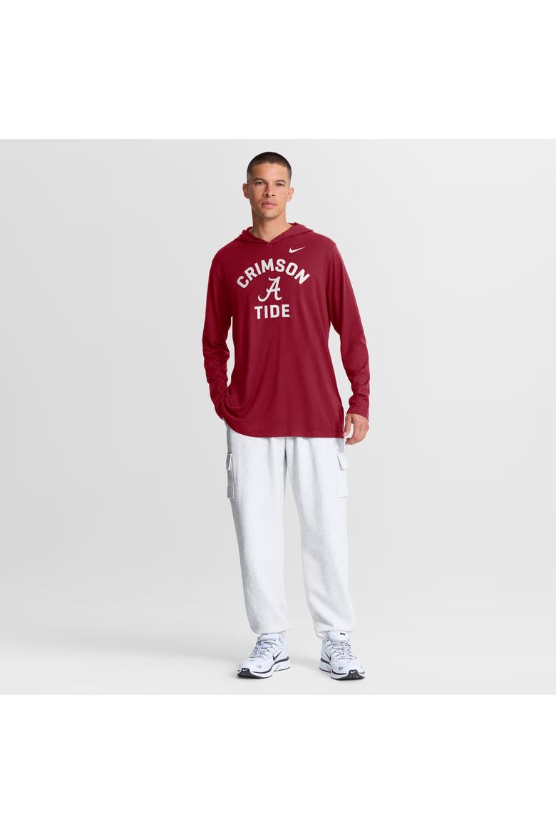 Men's Nike Crimson Alabama Crimson Tide Primetime Arch Tri-Blend Dri-FIT Long Sleeve Hooded T-Shirt, Alternate, color, Crimson