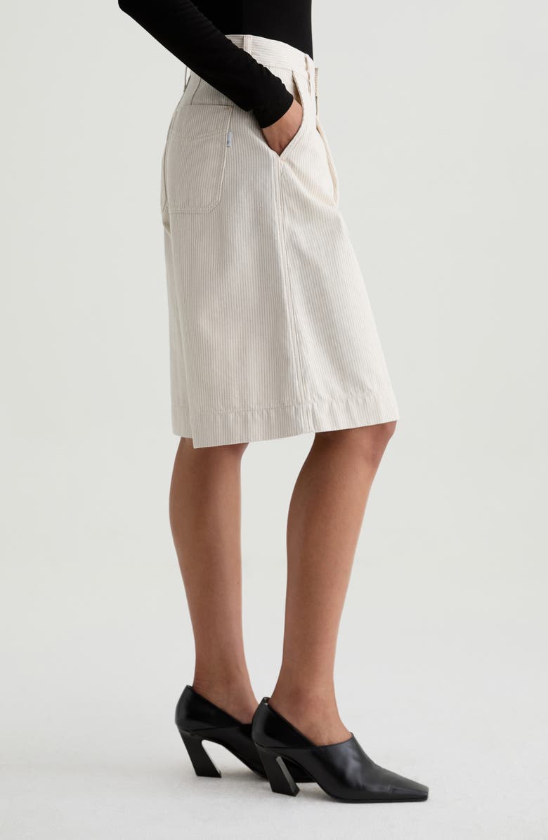 AG Riya High Waist Stripe Culotte Pants, Alternate, color, Blush Canvas