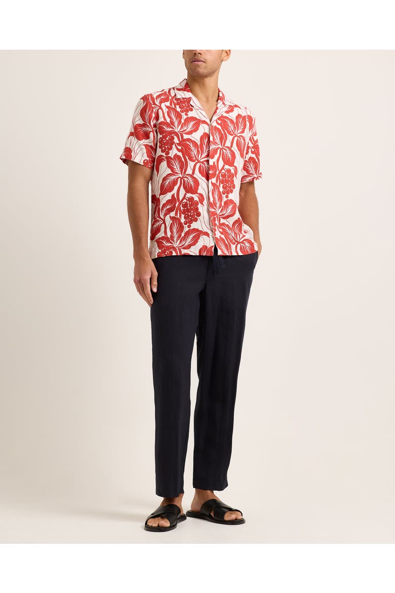 Maitan Linen Relaxed-Fit Shirt, Main, color, Summer Red