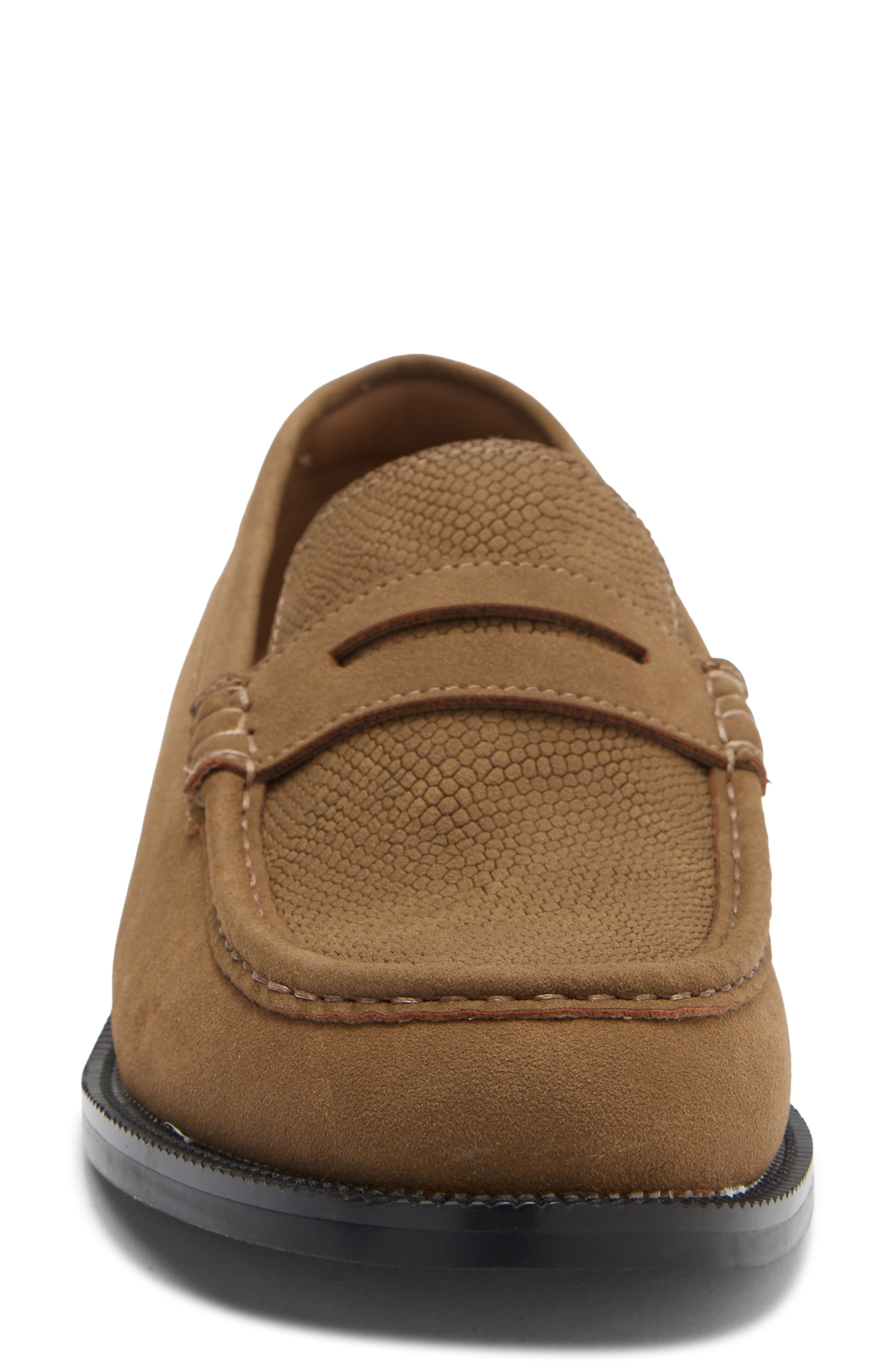 Larkin Embossed Penny Loafer, Alternate, color, BROWN FOXTROT
