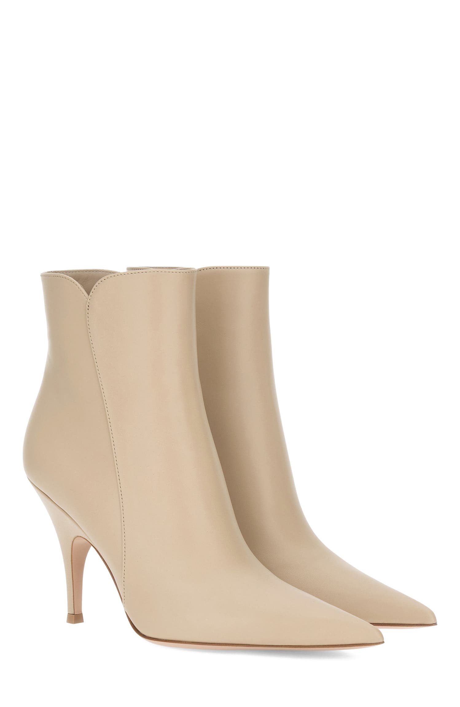 Sofia Bootie, Alternate, color, Beige Calf Leather