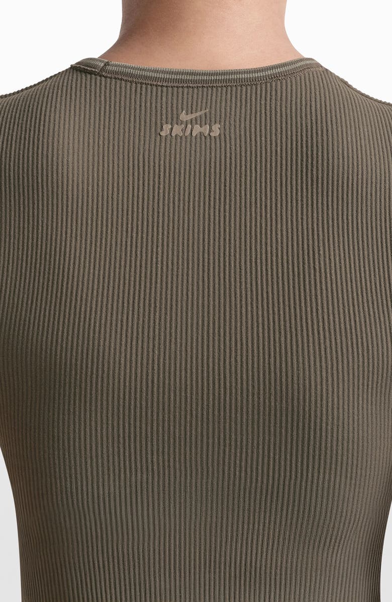 NikeSKIMS Ribbed Seamless T-Shirt, Alternate, color, Dusty Oakmoss/ Dune