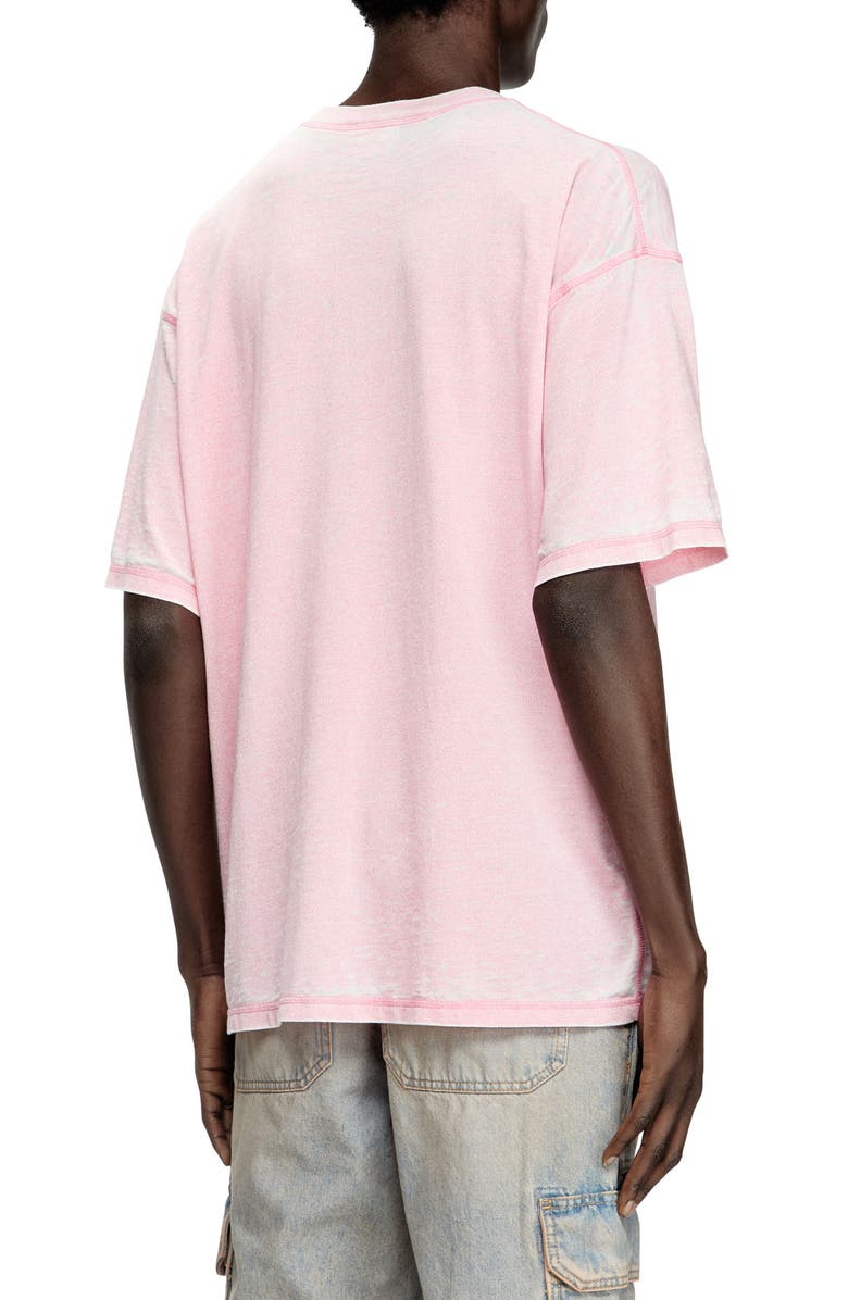 DIESEL<sup>®</sup> Relaxed Fit Cotton Blend T-Shirt, Alternate, color, Pink